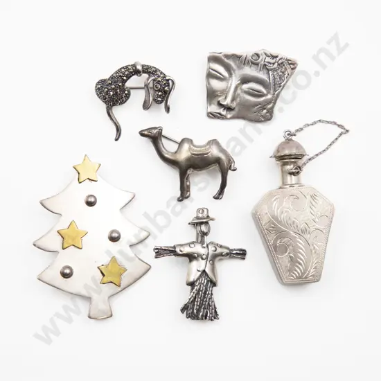 Five Various Silver .925 Brooches