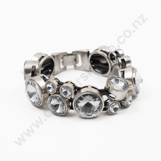 Original Boxed Stilen White Metal and Crystal Fashion Bracelet