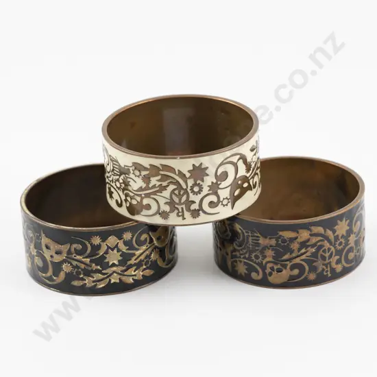 Three Karen Walker Enamel Bangles