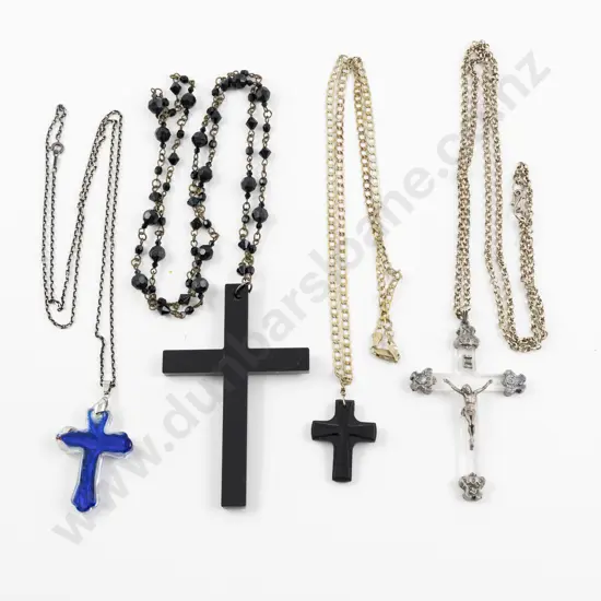 Four Assorted Cross Pendants