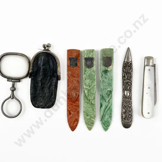 English Three Art Deco Bake-lite Page Markers