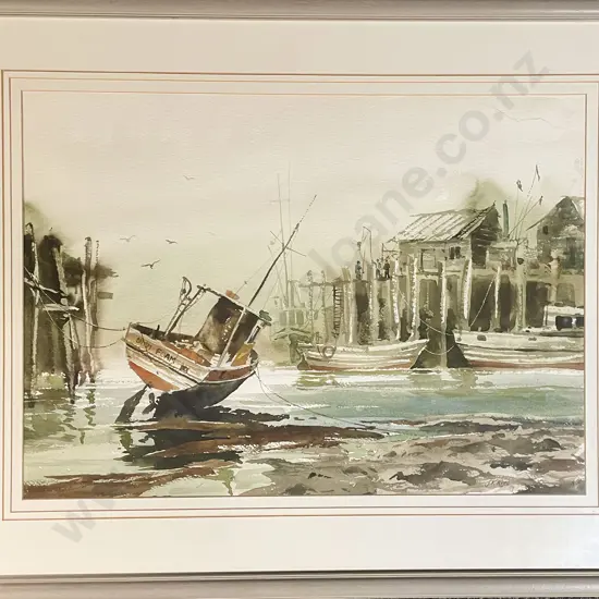 J K Reed - Low Tide - Watercolour