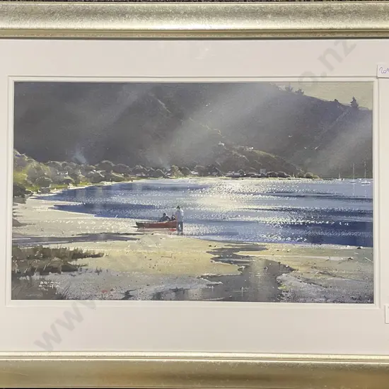 Brian Baxter - Sunlit Bay - Watercolour