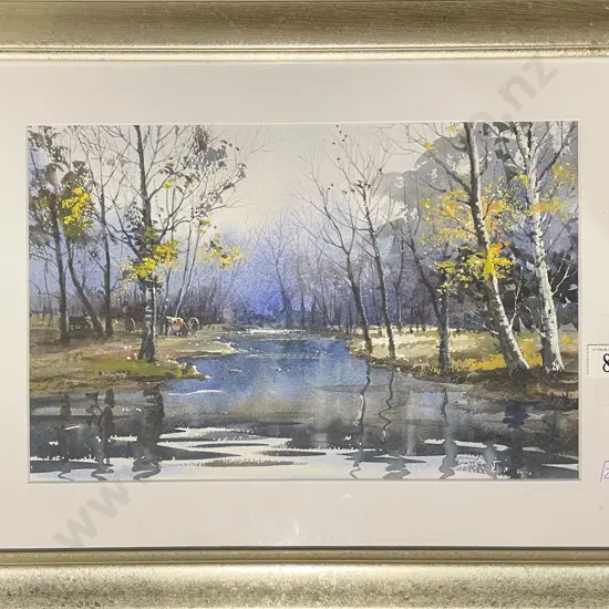 Brian Baxter - Riverside - Watercolour