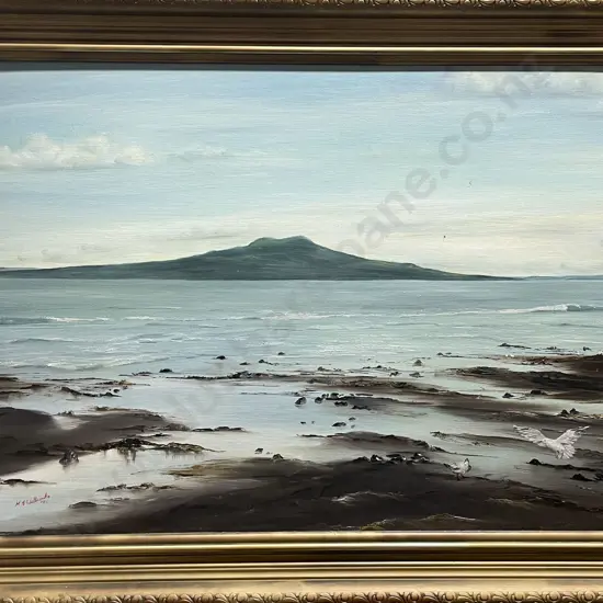 K J Willcocks - Coastal Landscape - Oil on Board