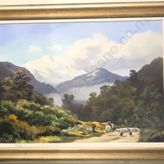 Ernest Papps - Landscape with Figure on Horseback - Oil on Board