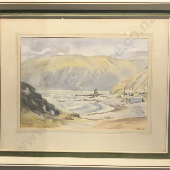 Ernest Papps - Coastal Inlet - Watercolour