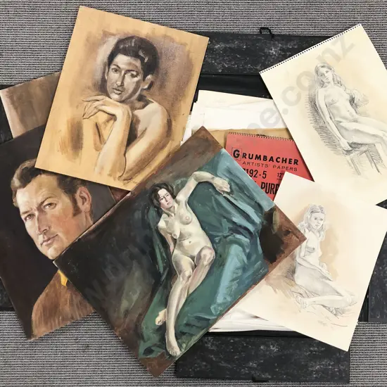 Ernest Papps - Folio of Sketches and Unframed Works