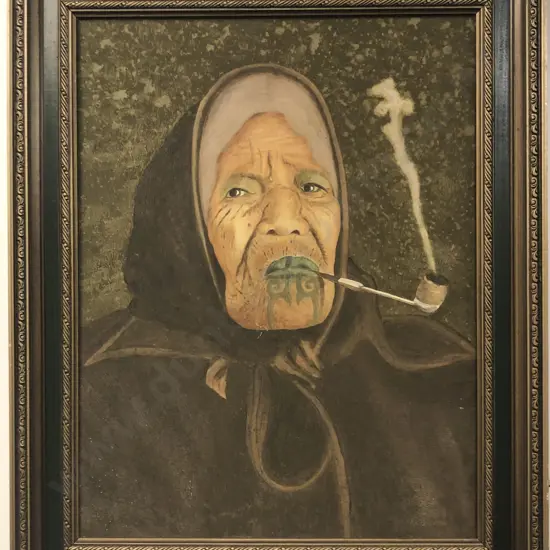 A L Griffin - Portrait of a Māori Elder - Oil on Board