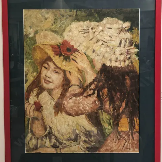 T Swiel - Two Girls -  Oil on Canvas