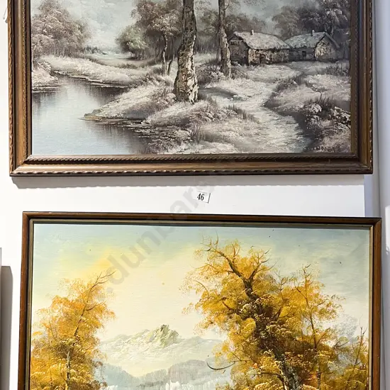 Two Scenic Oil on Board Landscapes