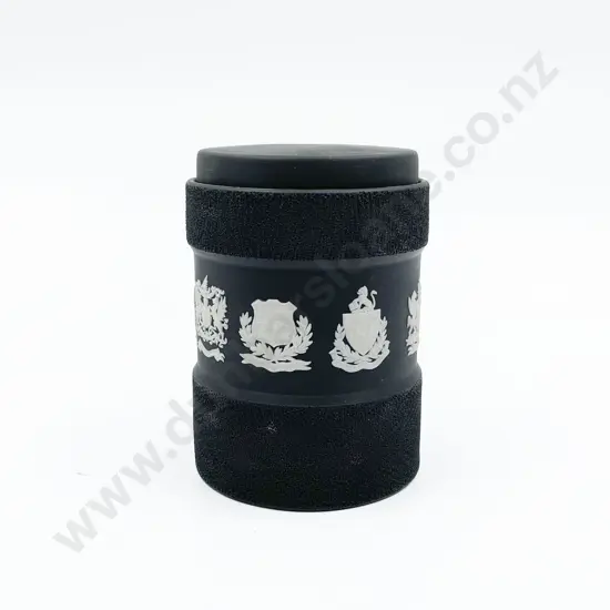 Black Wedgwood Lidded Canister