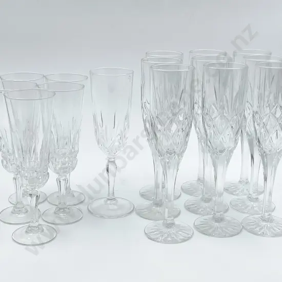 Small Quantity of Assorted Champagne Flutes