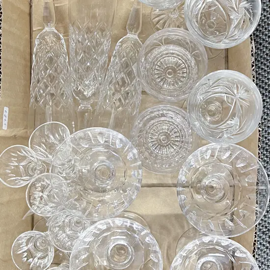Small Quantity of Assorted Crystal & Glass Ware Including Stuart