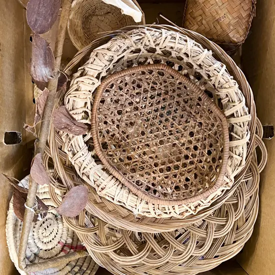 Quantity of Assorted Wicker Baskets etc