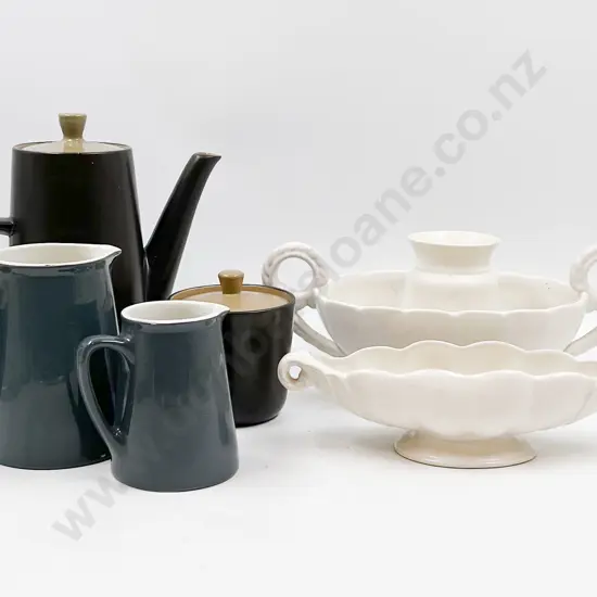 Small Quantity of Assorted Incl Mikasa Coffee Pot & Shorter & Sons Vases
