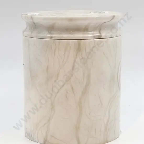 Large Lidded Marble Canister