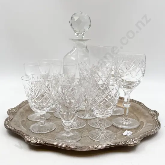 Small Quantity of Crystal Together With Decanter on S/P Tray