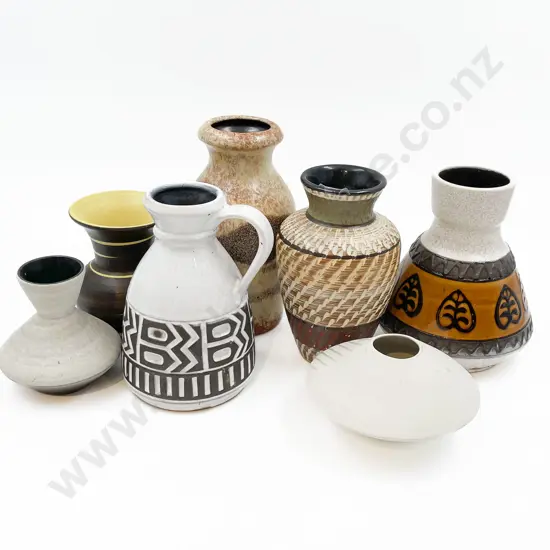 Four Pieces of German Pottery Together With Three Others