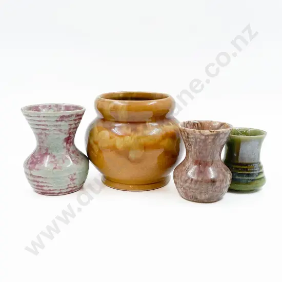 Four Assorted Crown Lynn Vases