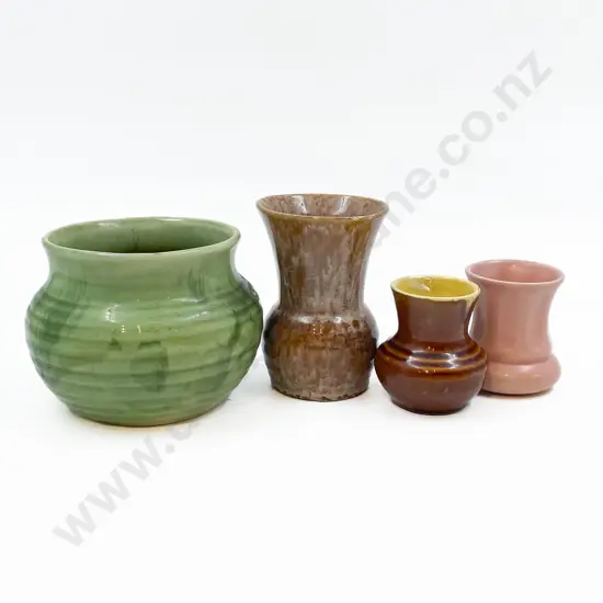 Four Assorted Crown Lynn Vases