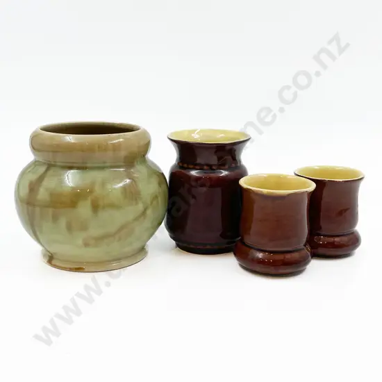 Four Assorted Crown Lynn Vases
