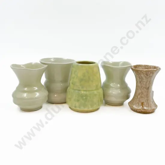 Five Assorted Crown Lynn Vases