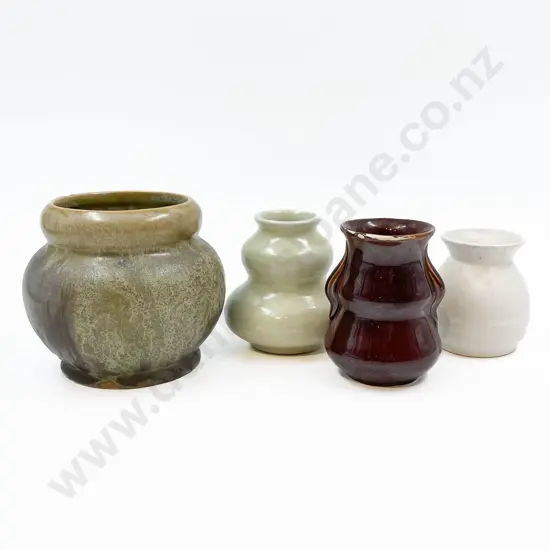 Four Assorted Crown Lynn Vases