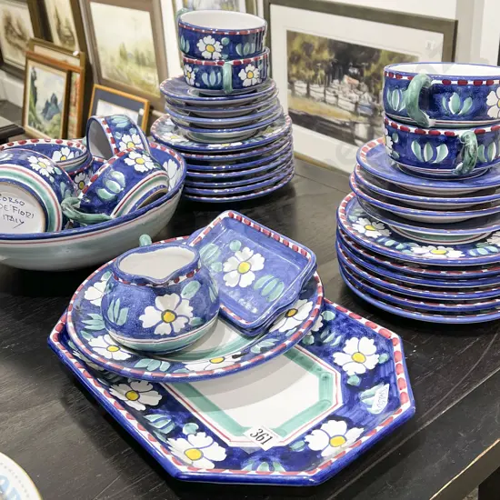 Italian Floral Decorated Part Dinner Set