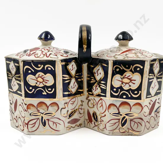 Imari Pattern Ceramic Caddy