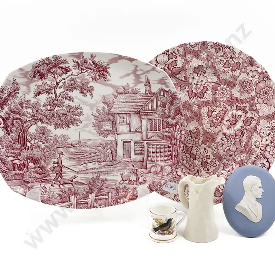 Small Royal Worcester Jug Together with Wedgwood Plaque etc