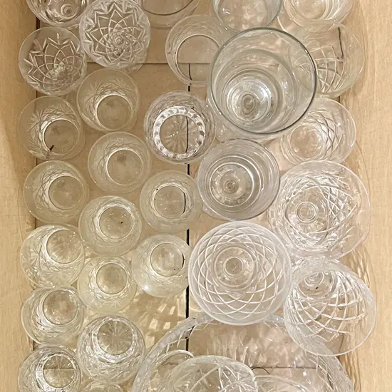 Box of Assorted Glassware and Crystal