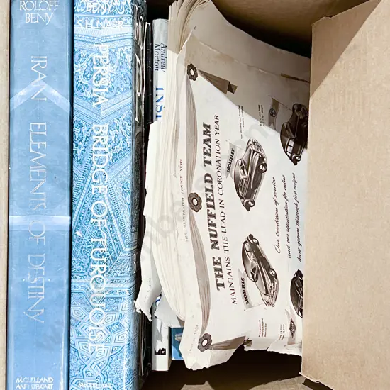 Box of Assorted Books Including Royalty Reference