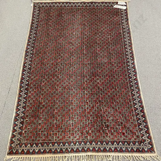 Persian Floor Rug with Intricate Patterned Design