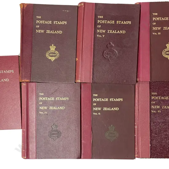 7 Volumes Of The Postage Stamps Of New Zealand