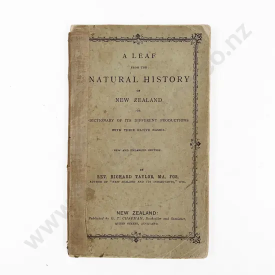 Taylor Rev Richard - A Leaf from the Natural History of New Zealand