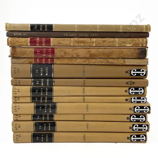 13 Bound Volumes Of Te Waka Maori Issues 1871-1884