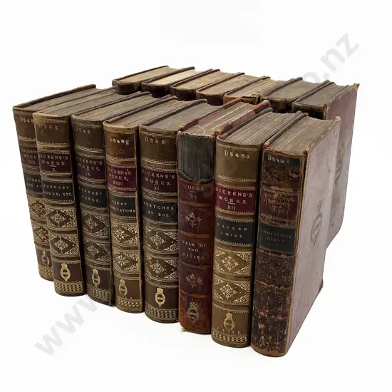 A Composed Group Of 15 Charles Dickens Novels By Chapman & Hall