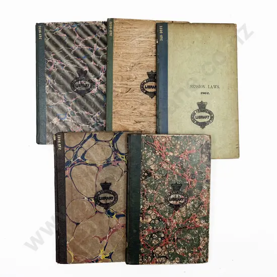 5 Volumes Relating To Laws Of Hawaiian Majesty's Kamehameha III