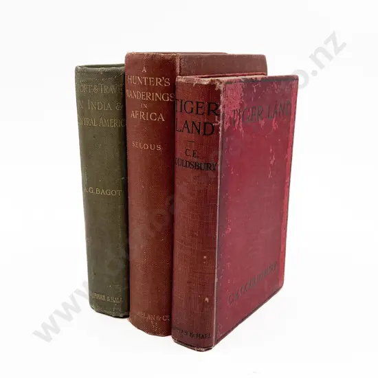 3 Vintage Sporting Books - India & Africa