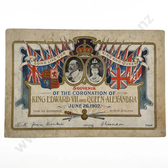 Souvenir Of The Coronation Of King Edward VII and Queen Alexandra June 26 1902