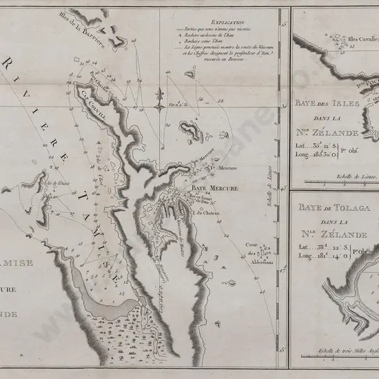 Benard - 18th Century Map Of New Zealand (Tome III Plate 9)