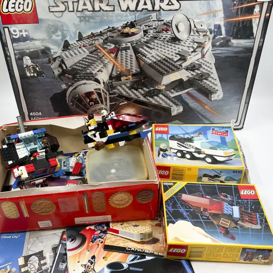 Small Quantity Vintage Lego etc (Lego Millenium Falcon BOX Empty)