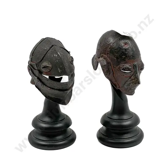 Lord of the Rings - Two Small Cast Iron Orc Helmets