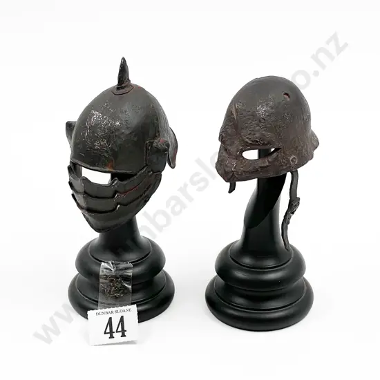 Lord of the Rings - Two Cast Iron Ork Helmuts