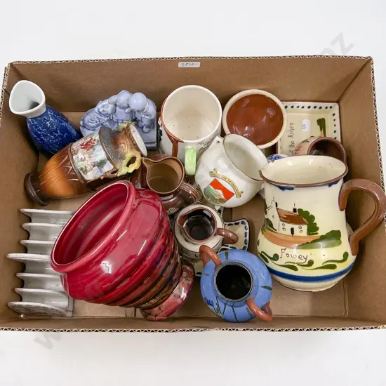 Box of Assorted Pottery and China Incl. Shelley Crest-Ware