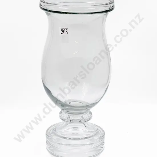 Large Heavy Glass Table Vase