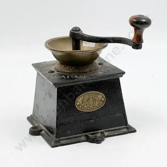 Vintage Wrought Metal Coffee Grinder