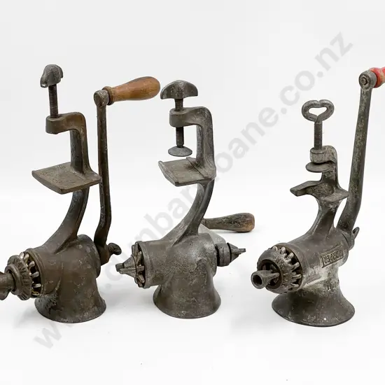 Box of Three Assorted Vintage Mincers