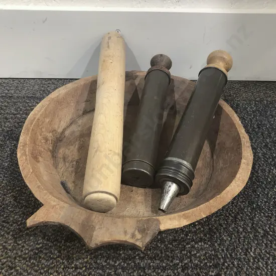 Qty of Vintage Kitchenalia Including Icing Press and Rolling Pin